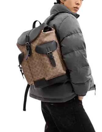 Coach Warner Backpack In Signature Canvas