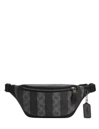 Coach Warren Mini Belt Bag In Signature Canvas With Stripes
