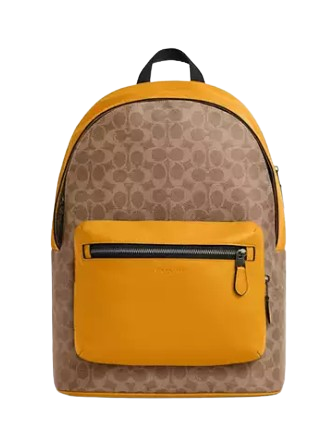 Coach West Backpack In Colorblock Signature Canvas