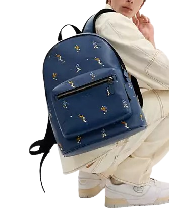Coach West Backpack With Baseball Print