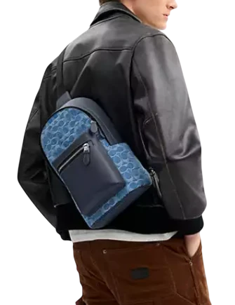 Coach West Pack In Signature Denim
