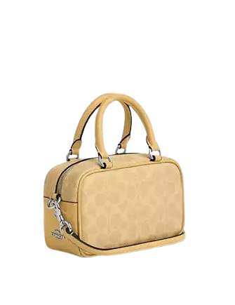 Coach X Peanuts Satchel Crossbody Bag In Signature Canvas With Charlie Brown