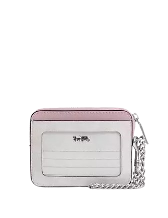 Coach Zip Card Case In Signature Canvas