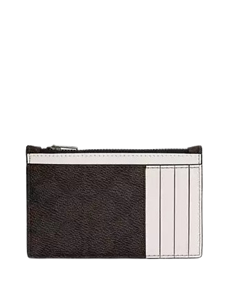 Coach Zip Card Case In Signature