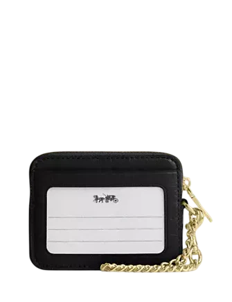 Coach Zip Card Case With Quilting