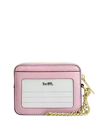 Coach Zip Card Case With Quilting