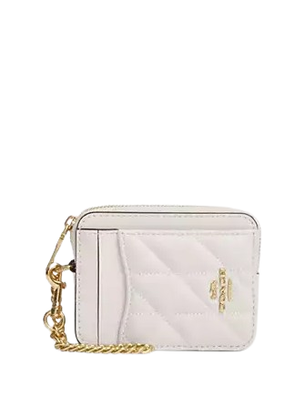 Coach Zip Card Case With Quilting