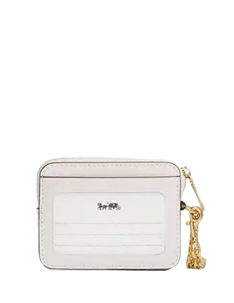 Coach Zip Card Case With Quilting