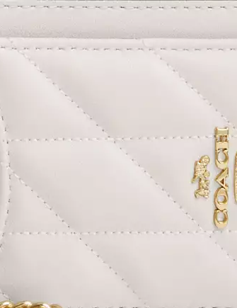 Coach Zip Card Case With Quilting
