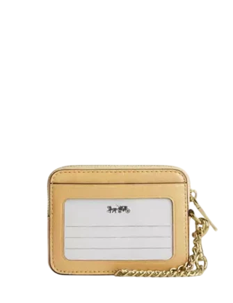 Coach Zip Card Case With Quilting