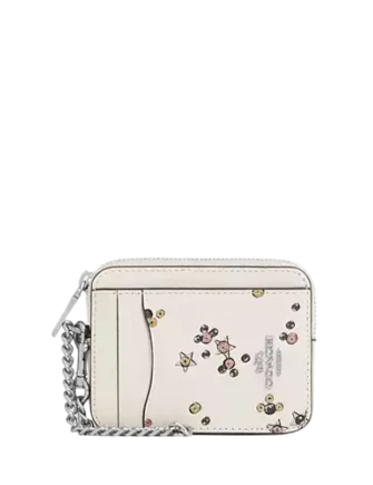 Coach Zip Card Case With Star Print