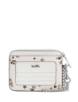 Coach Zip Card Case With Star Print