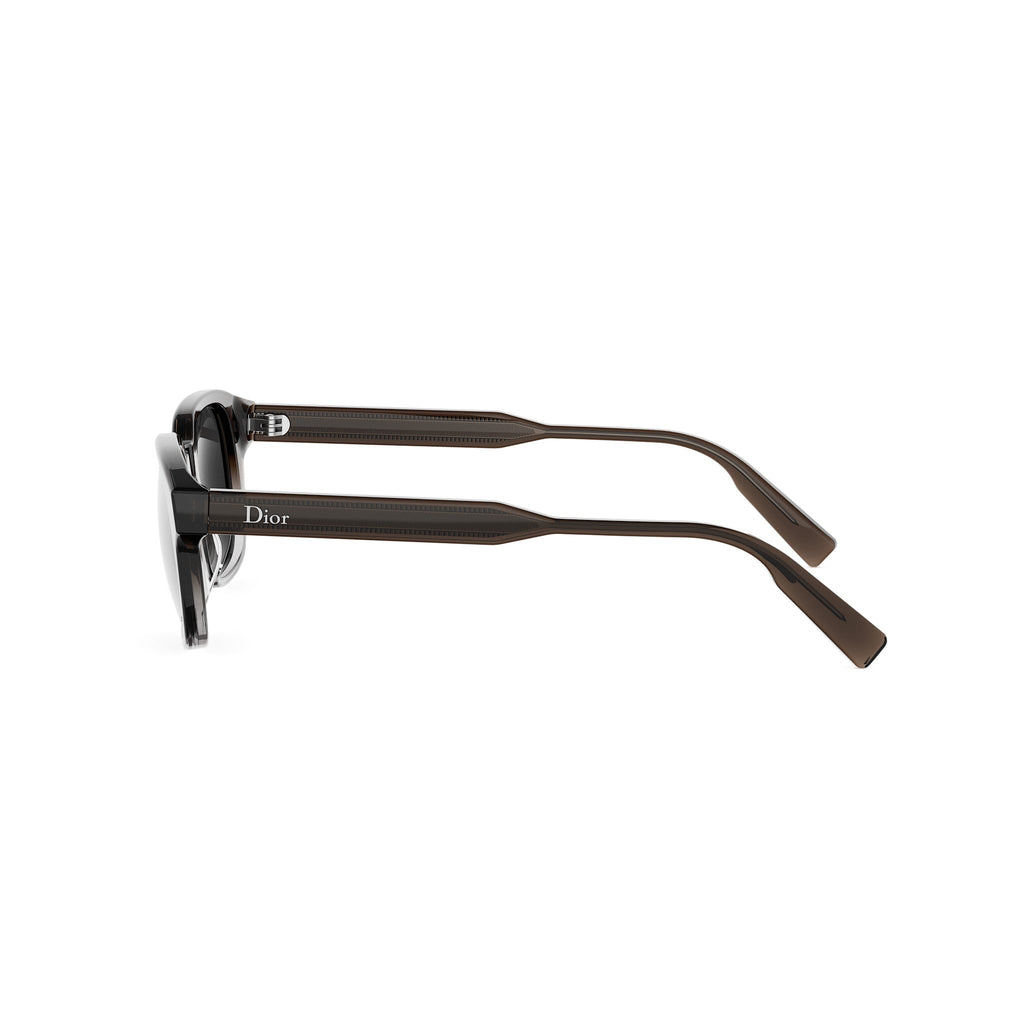 Brown Geometric Acetate Sunglasses