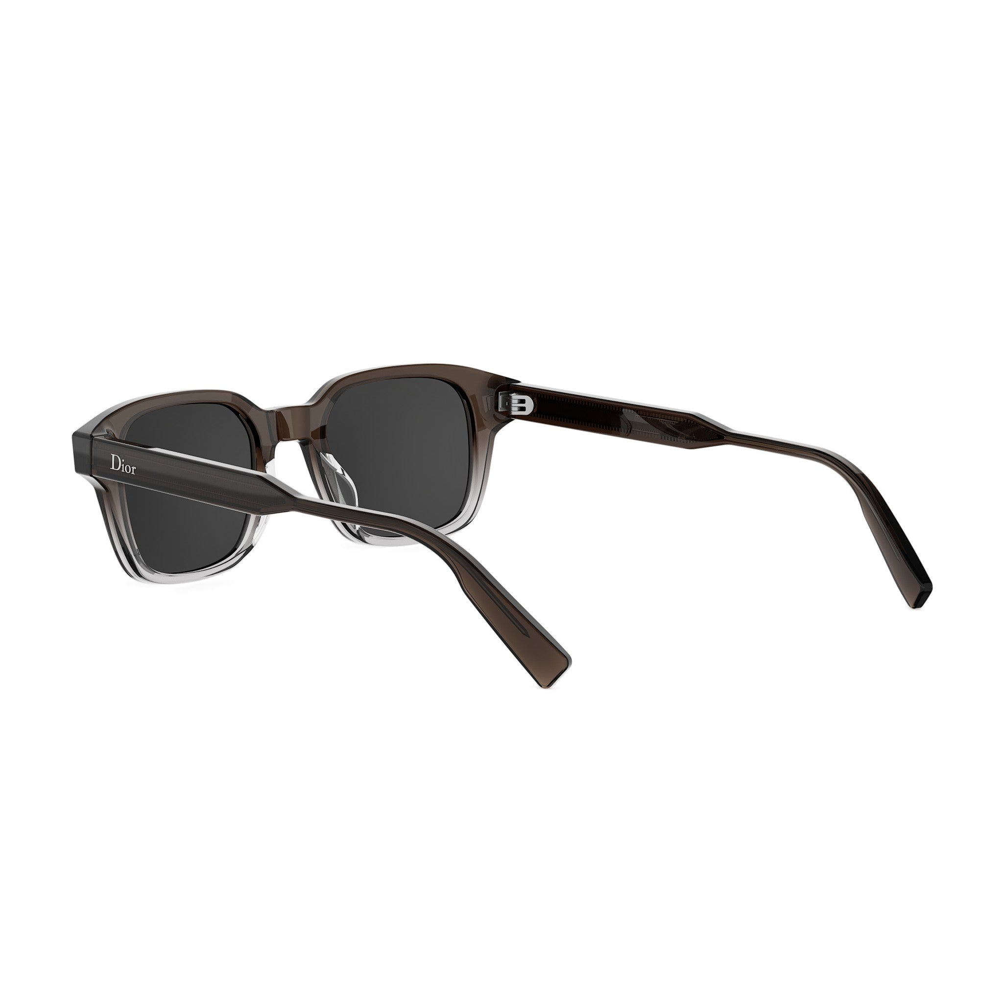 Brown Geometric Acetate Sunglasses