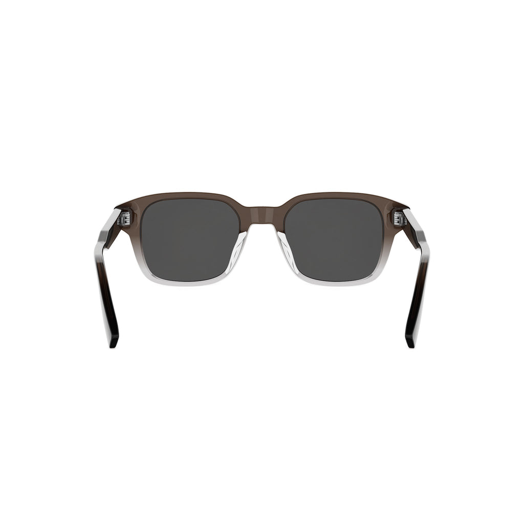 Brown Geometric Acetate Sunglasses