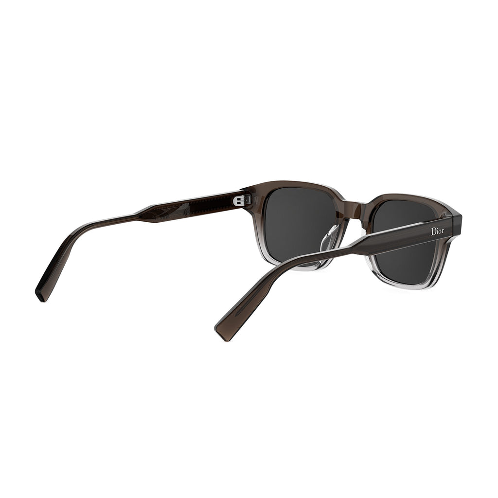 Brown Geometric Acetate Sunglasses