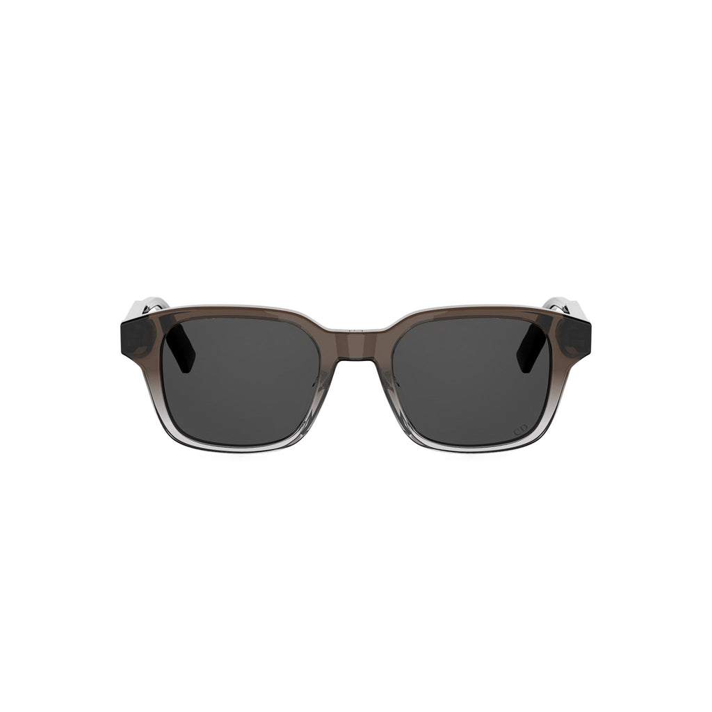 Brown Geometric Acetate Sunglasses
