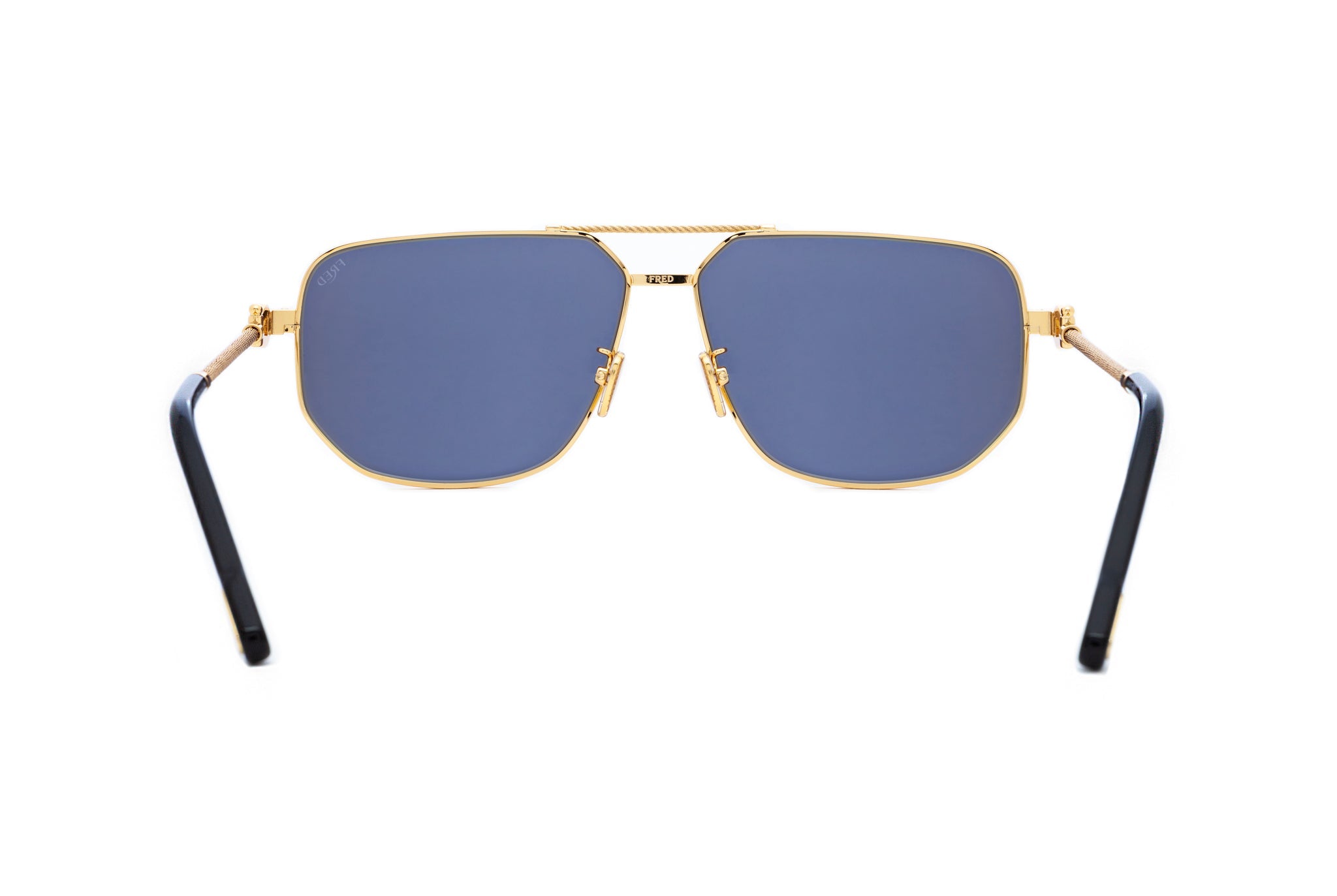 Gold Metal Navigator Sunglasses