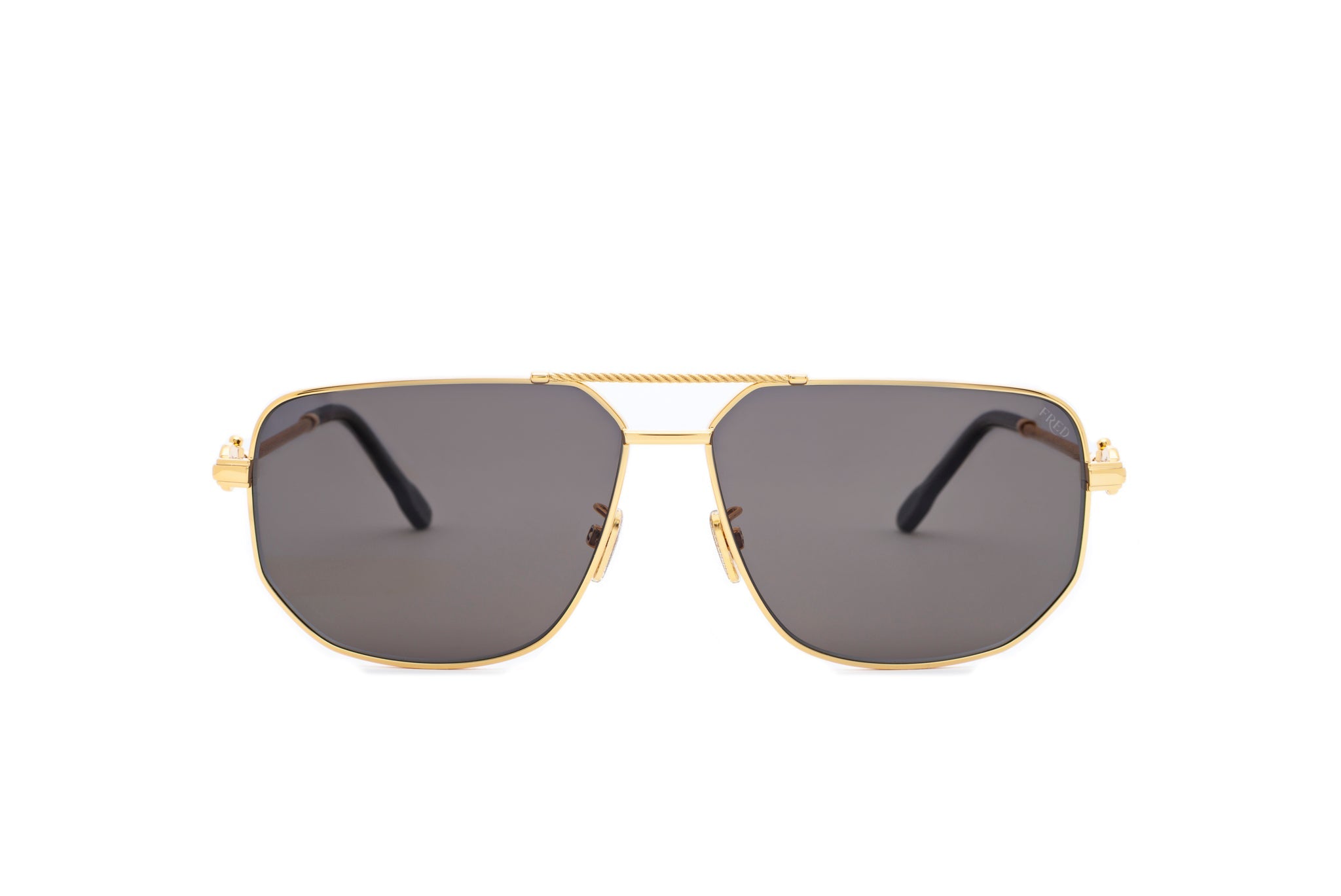 Gold Metal Navigator Sunglasses
