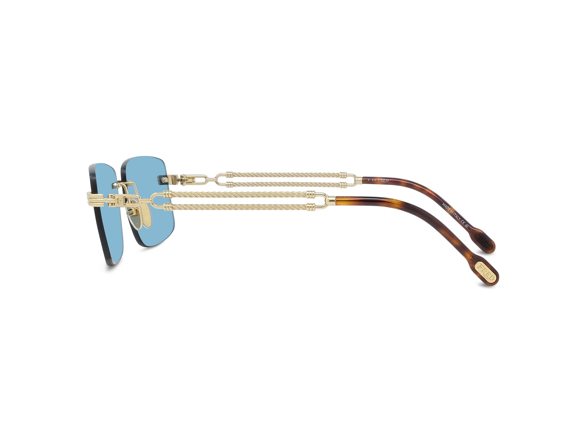 Blue Geometric Sunglasses