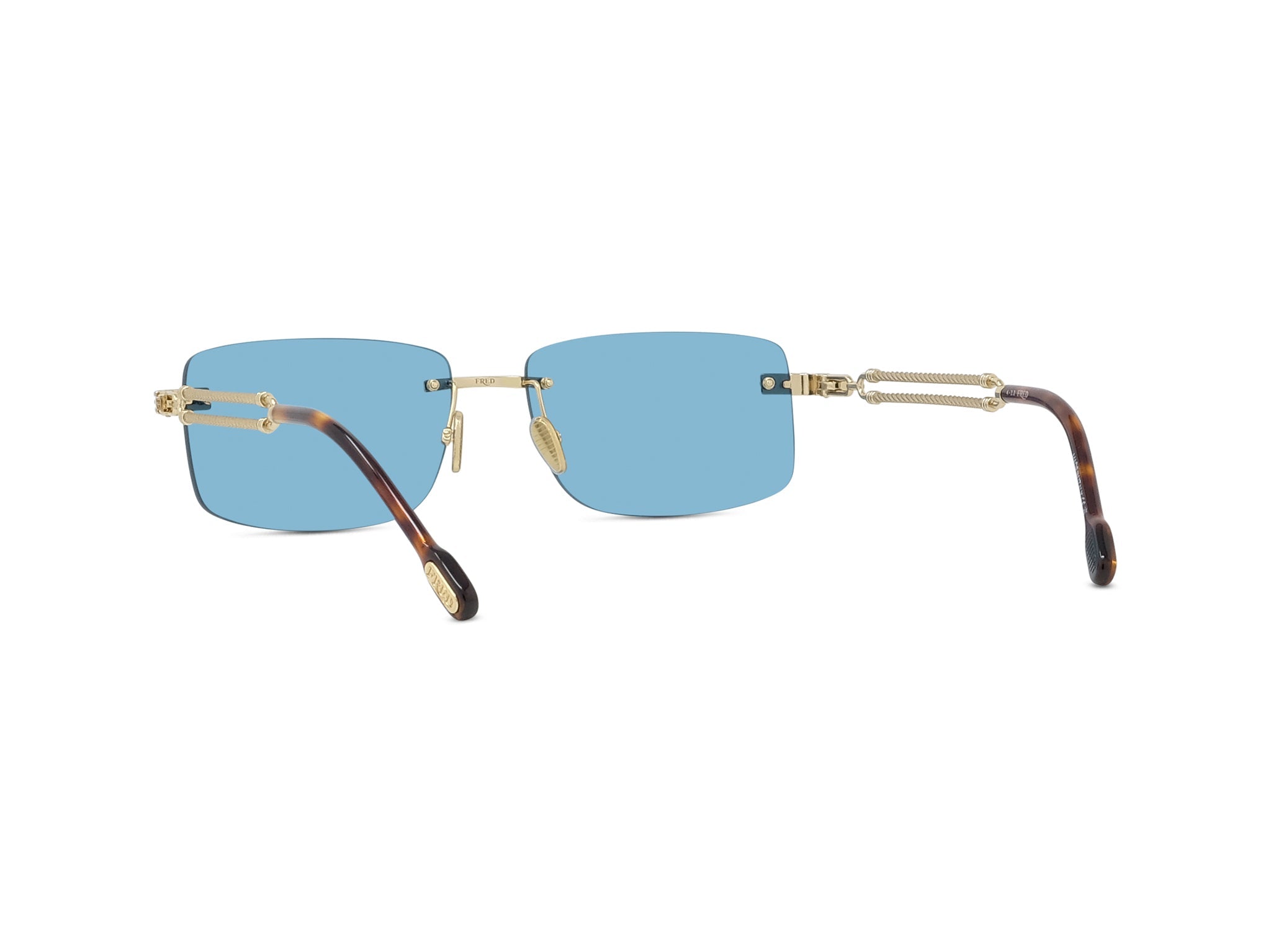 Blue Geometric Sunglasses