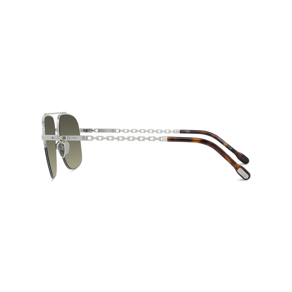 Semi-Rimless Metal Sunglasses