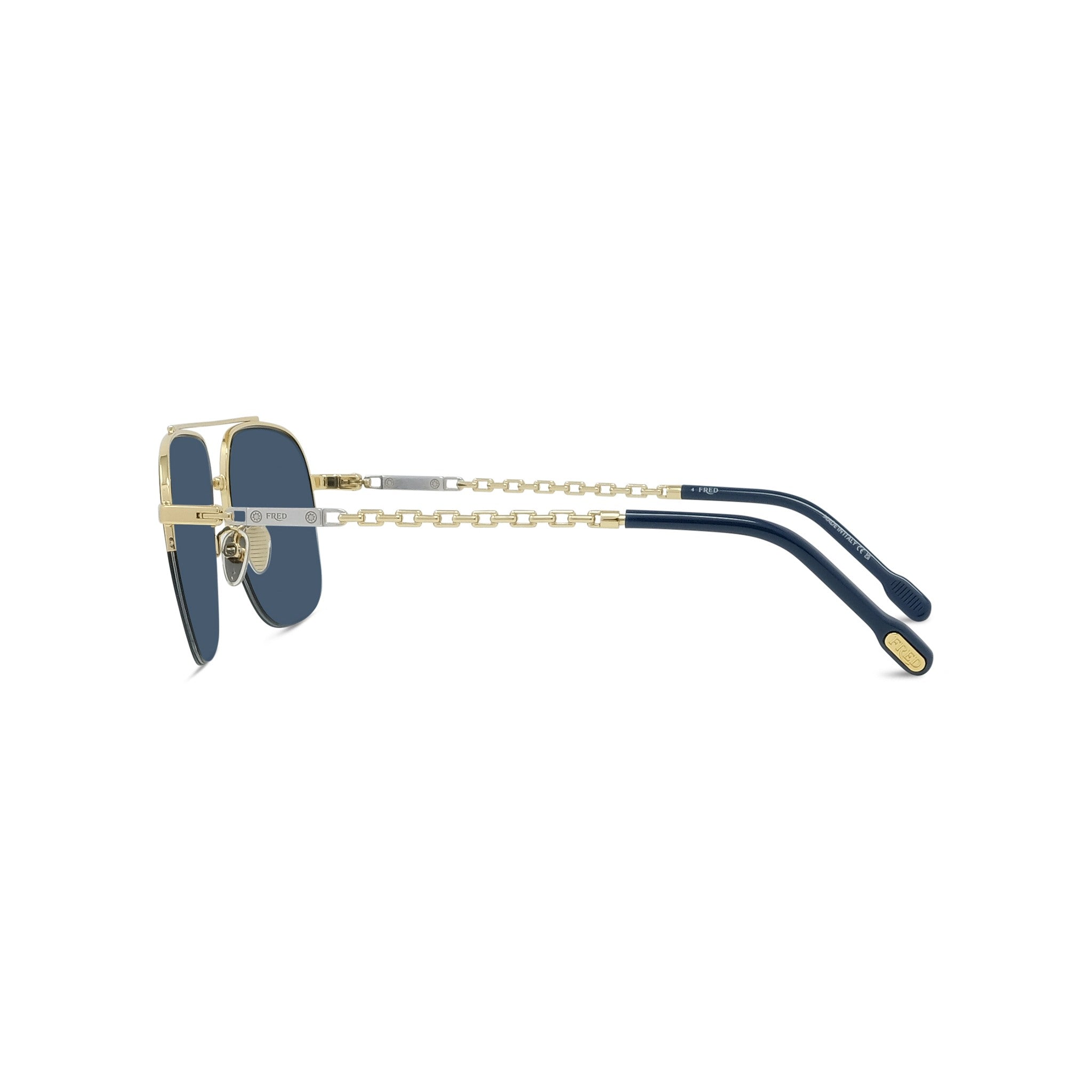 Semi-Rimless Metal Sunglasses