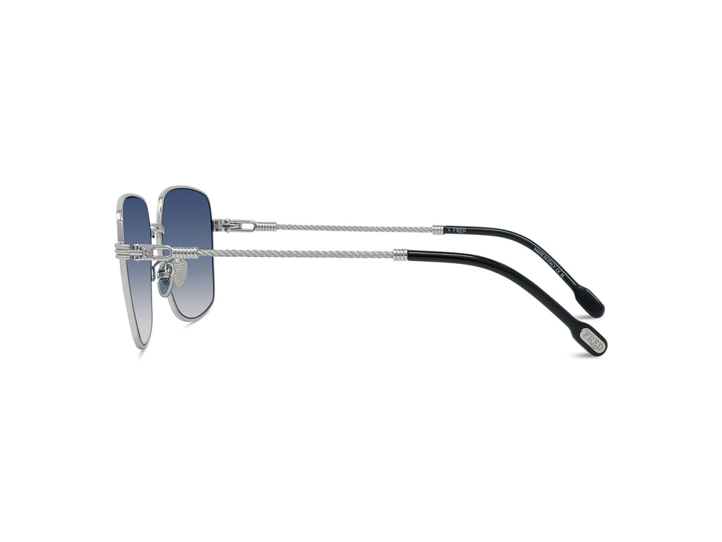Silver Rectangular Sunglasses