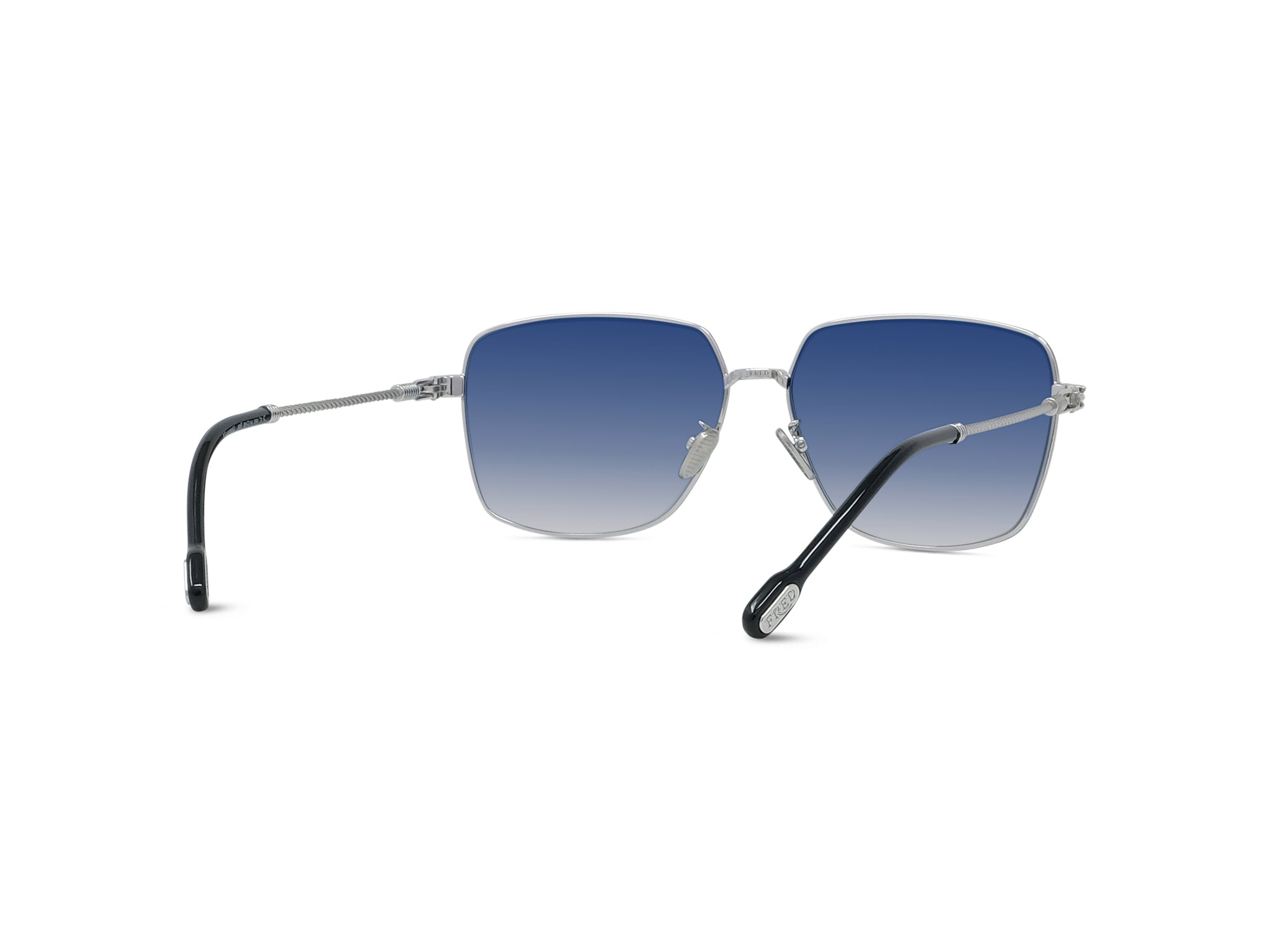 Silver Rectangular Sunglasses