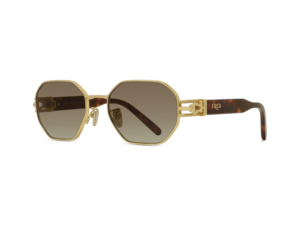 Gold Geometric Sunglasses