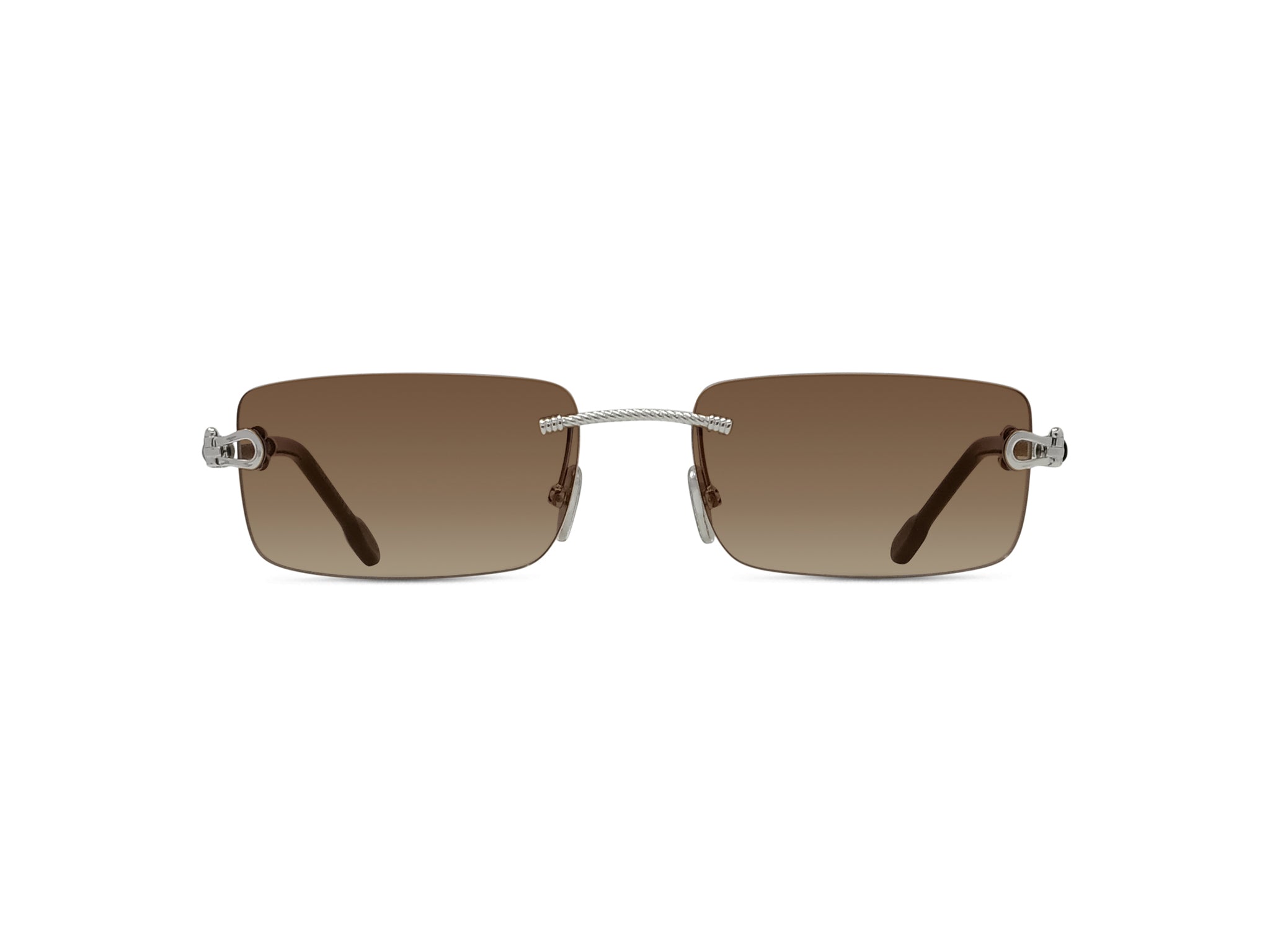 Rimless Rectangular Sunglasses