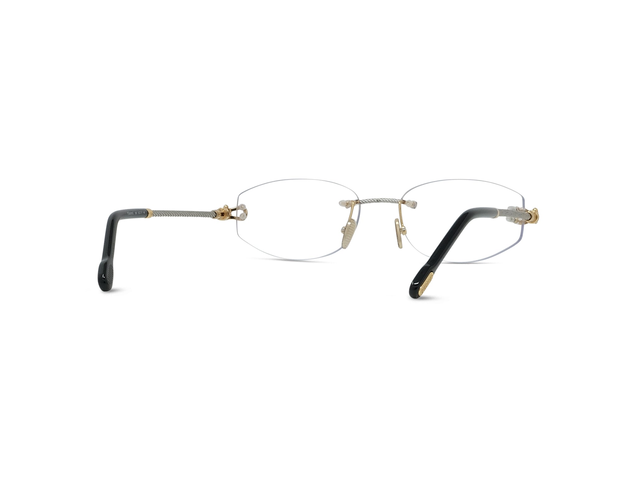 Rimless Gold Eyeglasses