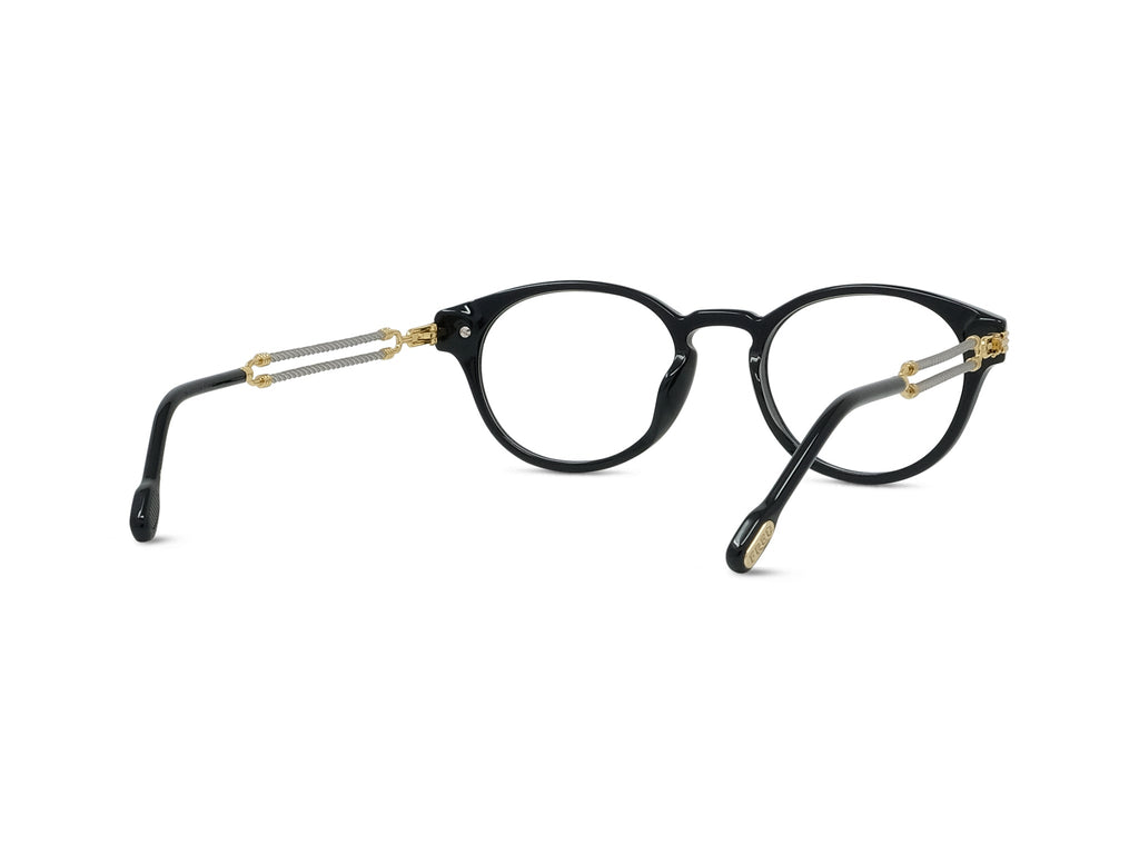 Black Pantos Acetate Eyeglasses