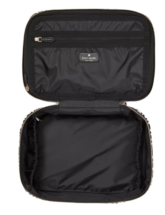 Kate Spade New York Chelsea Leopard Heart Travel Cosmetic Case