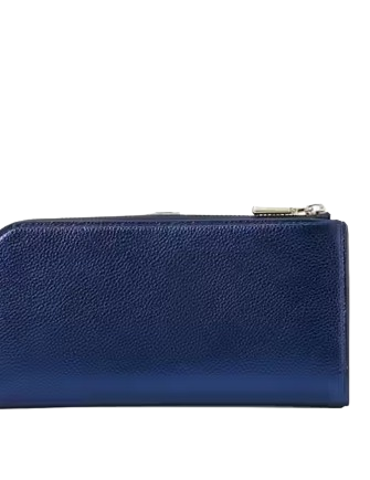 Kate Spade New York Deco Metallic Zip Slim Wallet