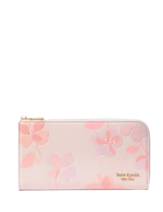 Kate Spade New York Devin Spring Pansies Zip-around Continental Wallet