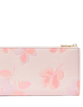Kate Spade New York Devin Spring Pansies Zip-around Continental Wallet