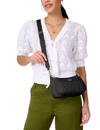 Kate Spade New York Duet Spade Flower Quilted Nylon Crossbody