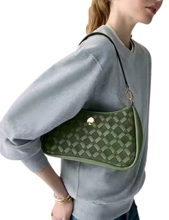 Kate Spade New York Kayla Woven Leather Small Convertible Shoulder Bag