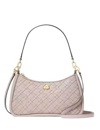 Kate Spade New York Kayla Woven Leather Small Convertible Shoulder Bag