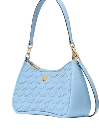 Kate Spade New York Kayla Woven Leather Small Convertible Shoulder Bag