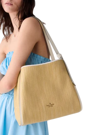 Kate Spade New York Knott Straw Large Carryall Bag