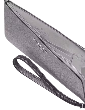 Kate Spade New York Lucy Glitter Medium L-Zip Wristlet