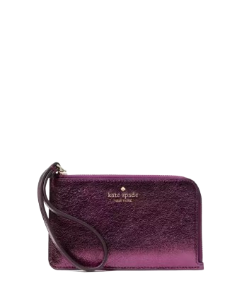 Kate Spade New York Lucy Metallic Small L-zip Wristlet