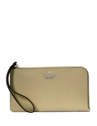 Kate Spade New York Lucy Pebbled Leather Medium L-zip Wristlet