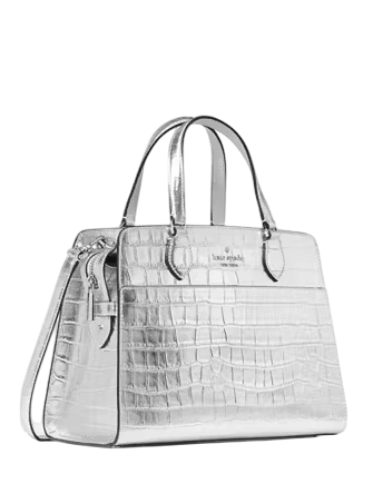 Kate Spade New York Madison Metallic Croc Embossed Medium Satchel