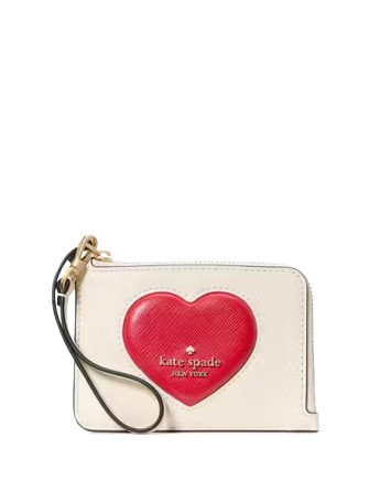 Kate Spade New York Madison Puffy Heart Small Card Holder Wristlet