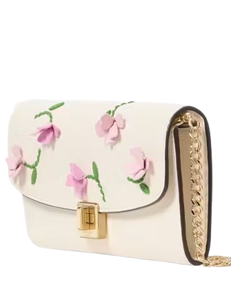 Kate Spade New York Phoebe Floral Applique Turnlock Wallet-on-chain