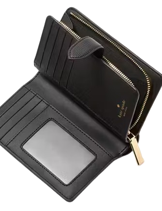 Kate Spade New York Spade Flower Embroidered Medium Bifold Wallet