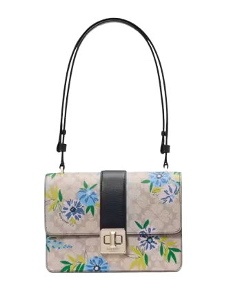 Kate Spade New York Spade Flower Floral Small Flap Shoulder Bag